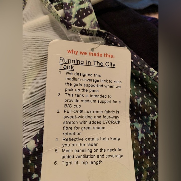 Lululemon Running In The City Tank FSWM Size 8 NWT - Picture 3 of 6